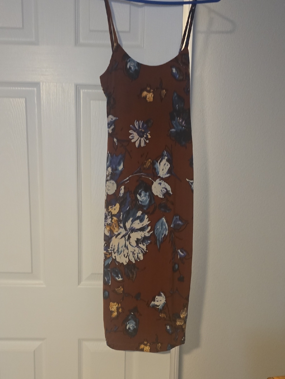 Brown Floral Slip Dress - Women